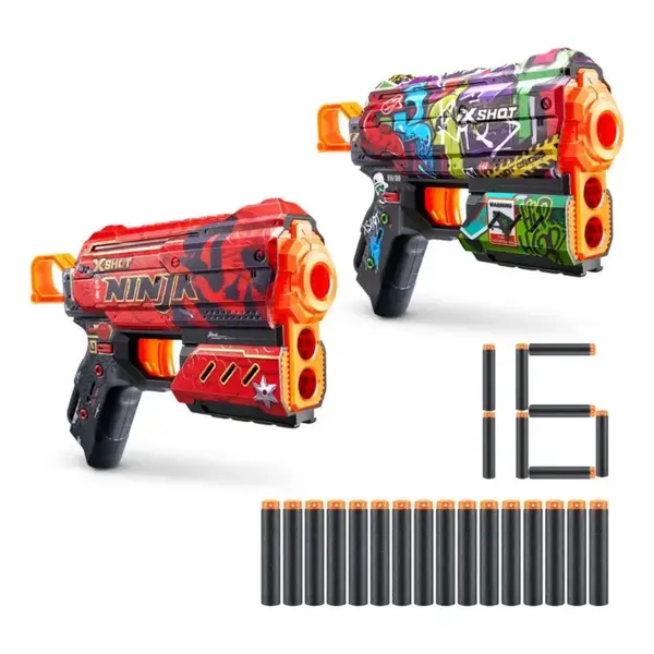 X-shot Sünger Atan Tabanca 2li 16 Mermili