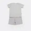 Bibaby 2Li Takım Şortlu Bow Dog Beyaz