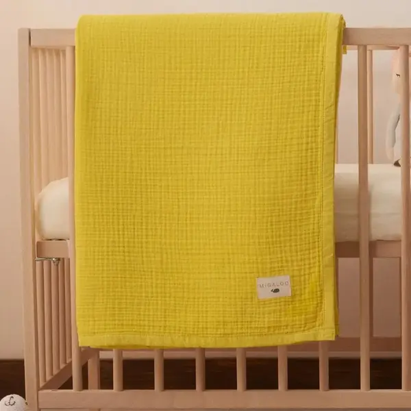 Mixi Baby Migaloo Müslin Örtü Dört Katlı 90x120 cm Hardal