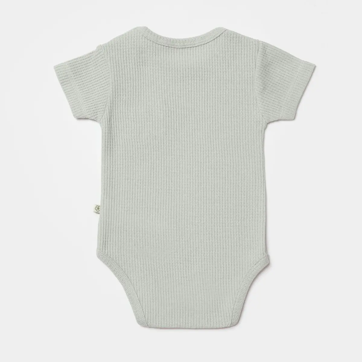 Bibaby Organik Body Kısa Kol Waffle Smile Mint