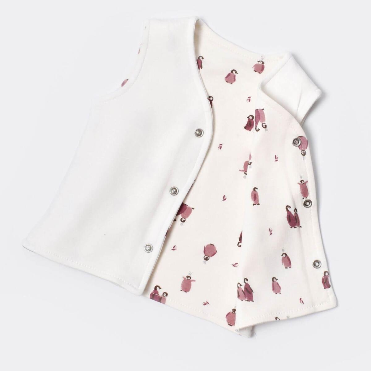 Bibaby Organik Yelek Penye Little Love Rose Dry