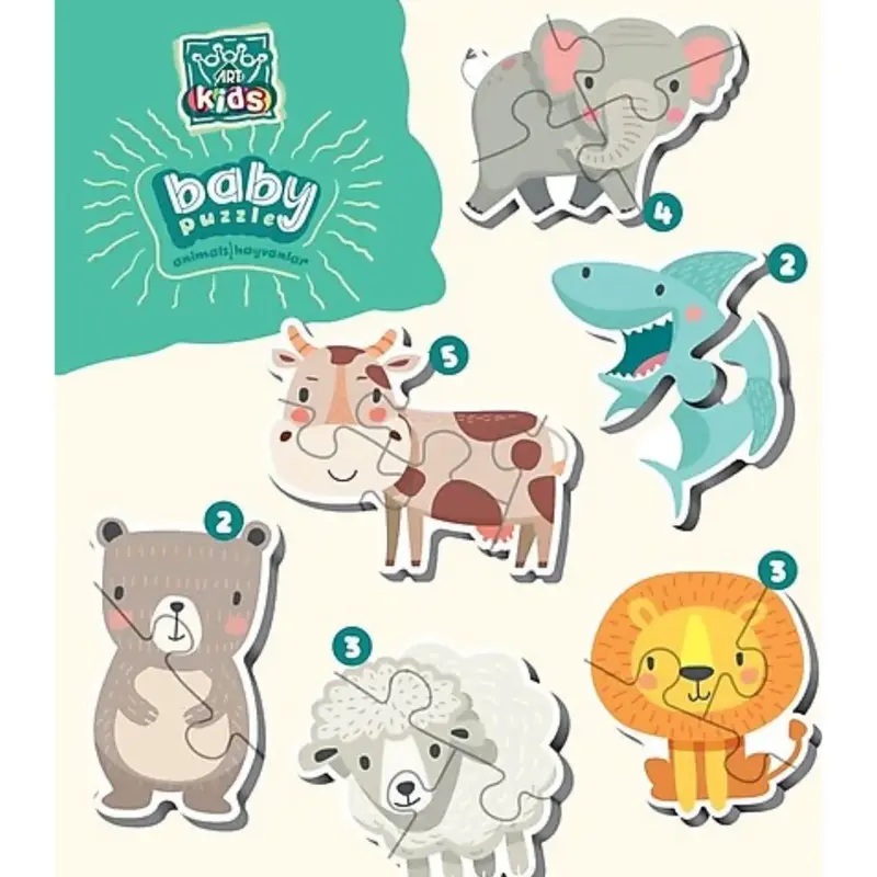 Art Kids Hayvanlar Baby Puzzle 19 Parça