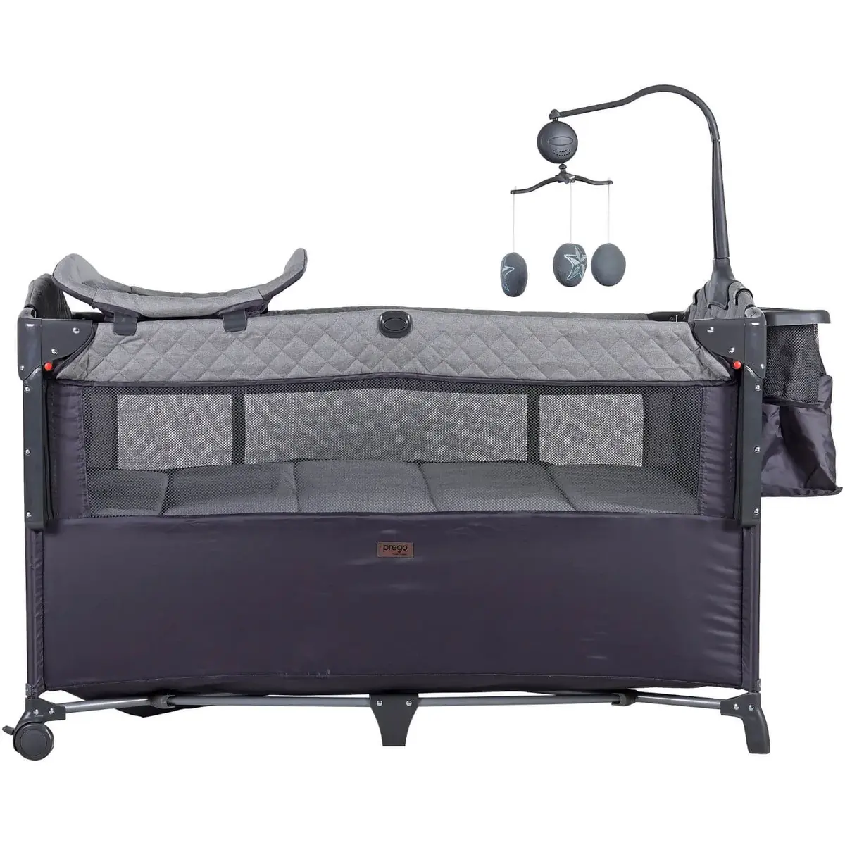 Prego 8044 Miami Plus Anne Yanı Oyun Parkı 70x120 cm Gri