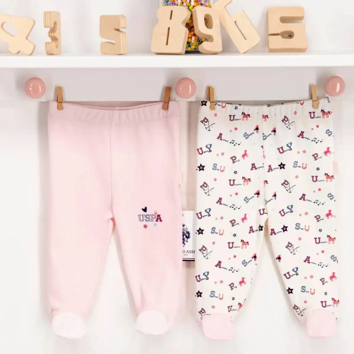 U.S. Polo Pantolon Patikli 2li Toz Somon - Krem