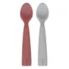 OiOi Nam Nam Mama Kaşığı 2li Velvet Rose - Powder Grey