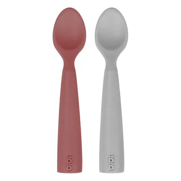 OiOi Nam Nam Mama Kaşığı 2li Velvet Rose - Powder Grey
