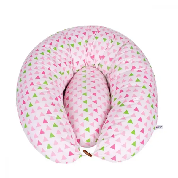 Sevi Bebe Yastıklı Anne Bebek Minderi Pembe Üçgen