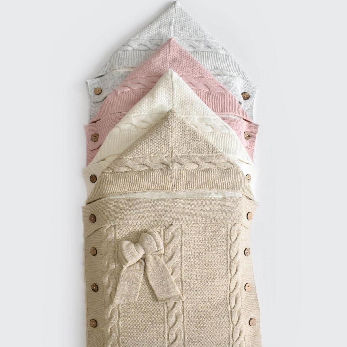 Bibaby Kundak Triko Fiyonklu Bej