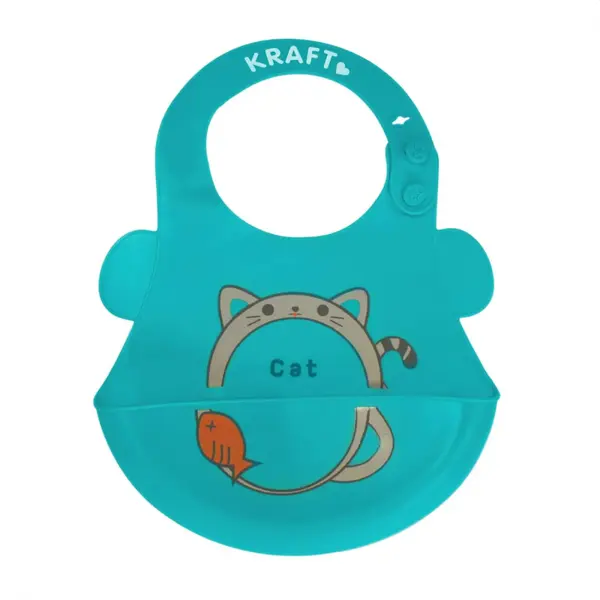 Kraft Silikon Mama Önlüğü Soft Mavi