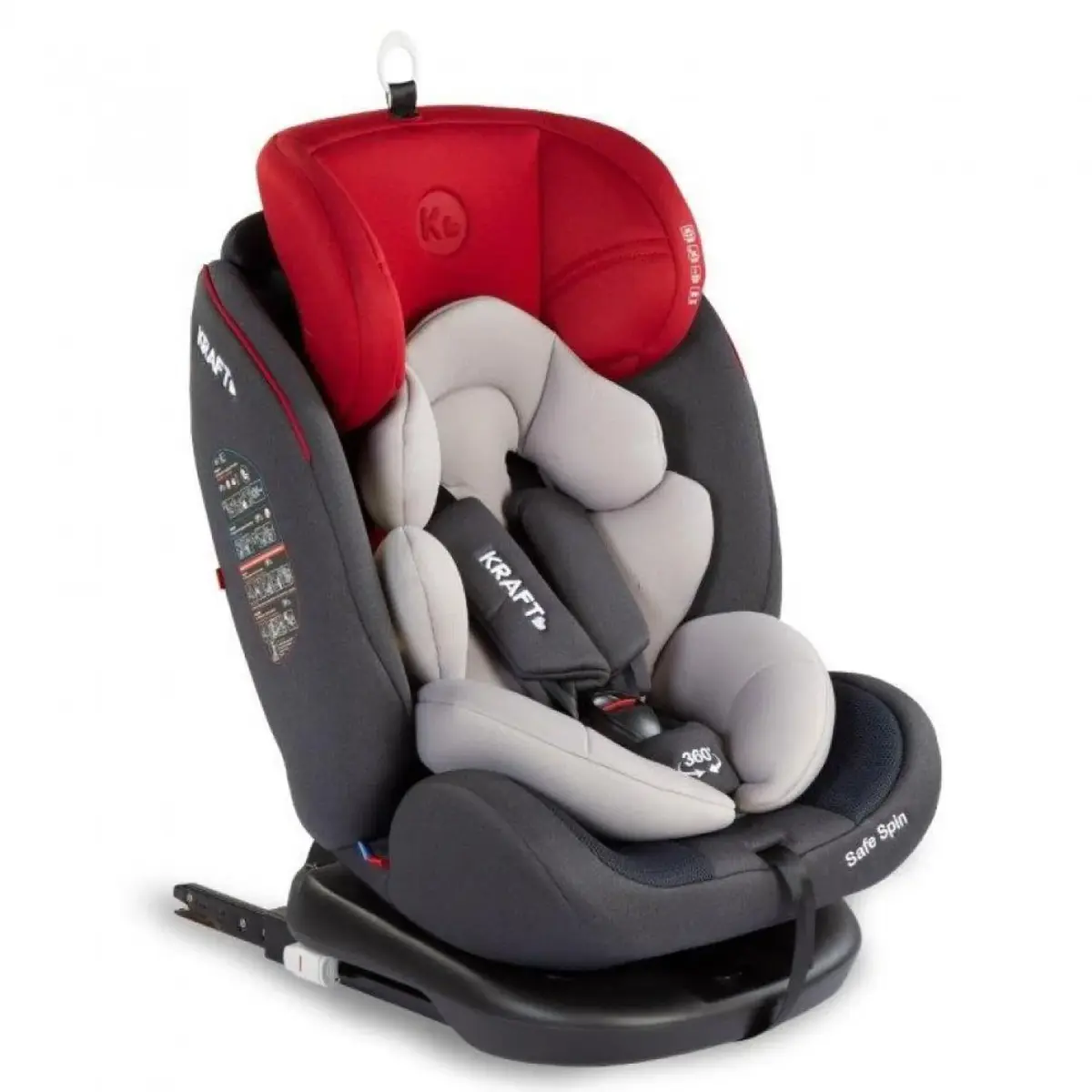 Kraft Safe Spin Oto Koltuğu 0-36 Kg Red Grey Kraft Safe Spin Oto Koltuğu 0-36 Kg Red Grey