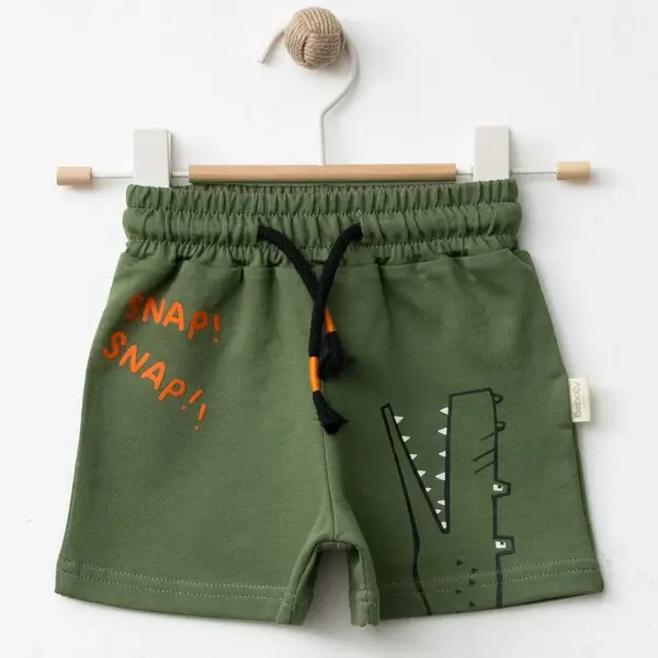 Bebolly Şort Snap Baskılı Haki