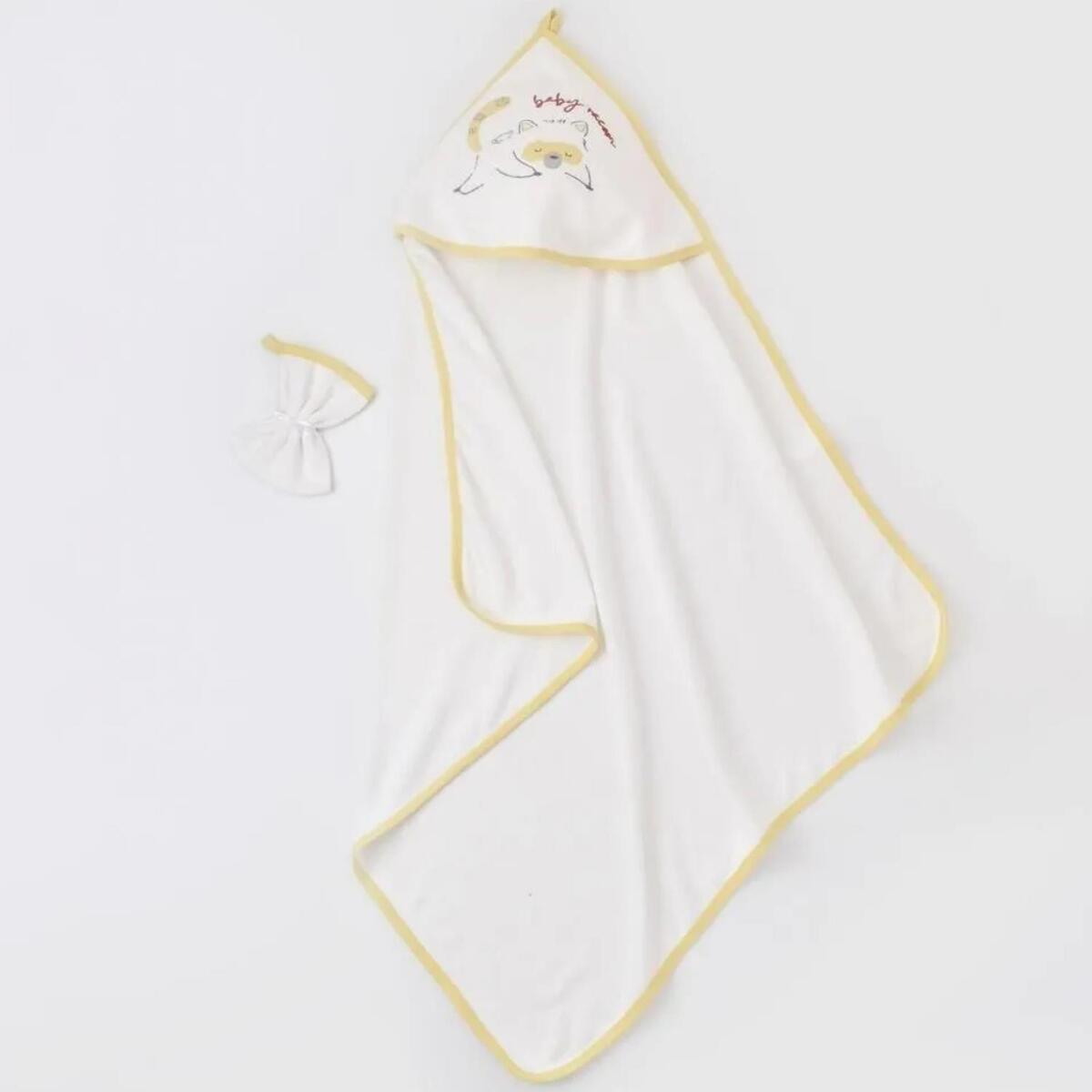 Bibaby Organik Havlu Örme Baby Racoon Vanilla Ice