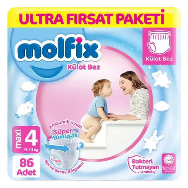 Molfix Külot Bebek Bezi 4 Beden Maxi 86lı Ultra Fırsat Paketi