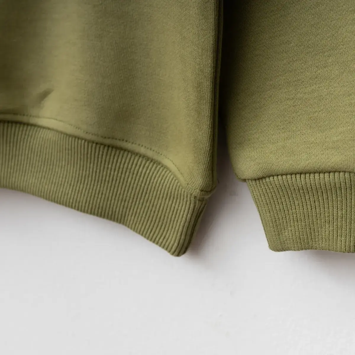 Bebolly Sweatshirt Basic Üç İplik Şardonsuz Yeşil