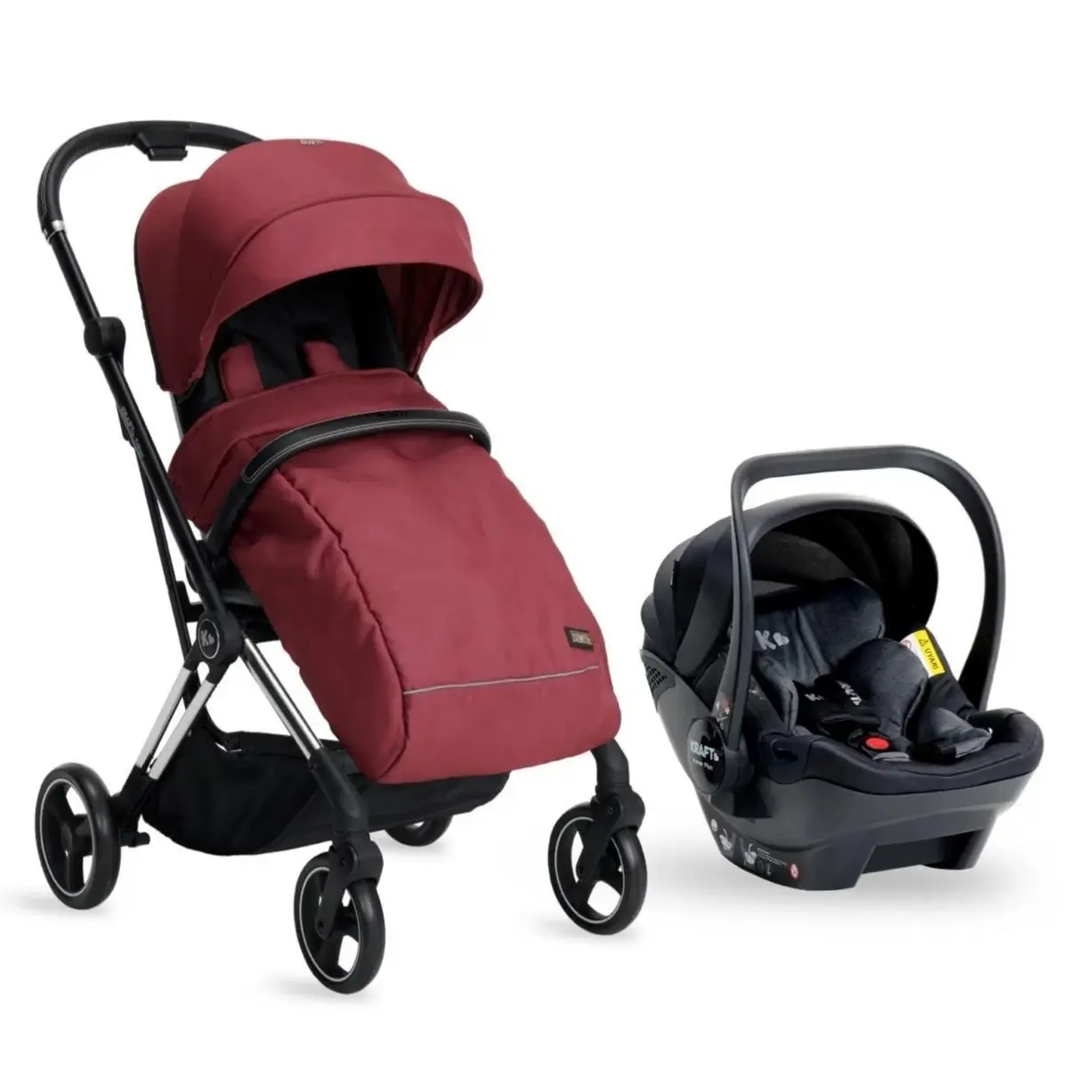 Kraft Tokyo 360 Travel Sistem Bebek Arabası Burgundy