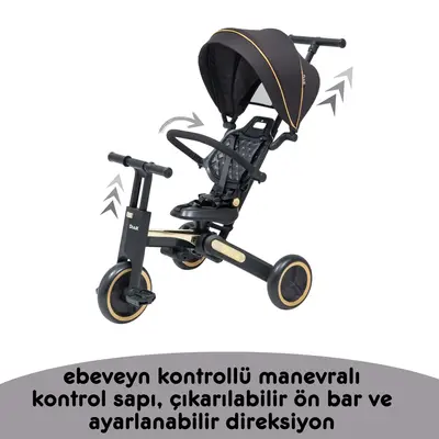 Duux Trike 7 in 1 Üç Tekerlekli Bisiklet Siyah