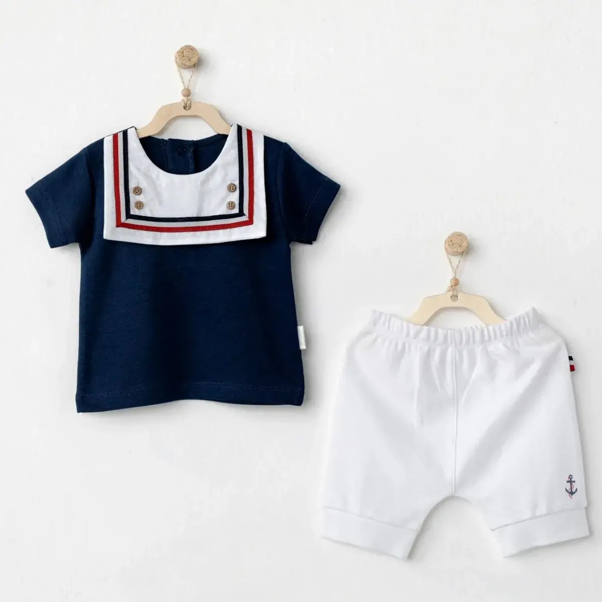 Andy Wawa 2li Takım Sailor Bear Lacivert - Beyaz