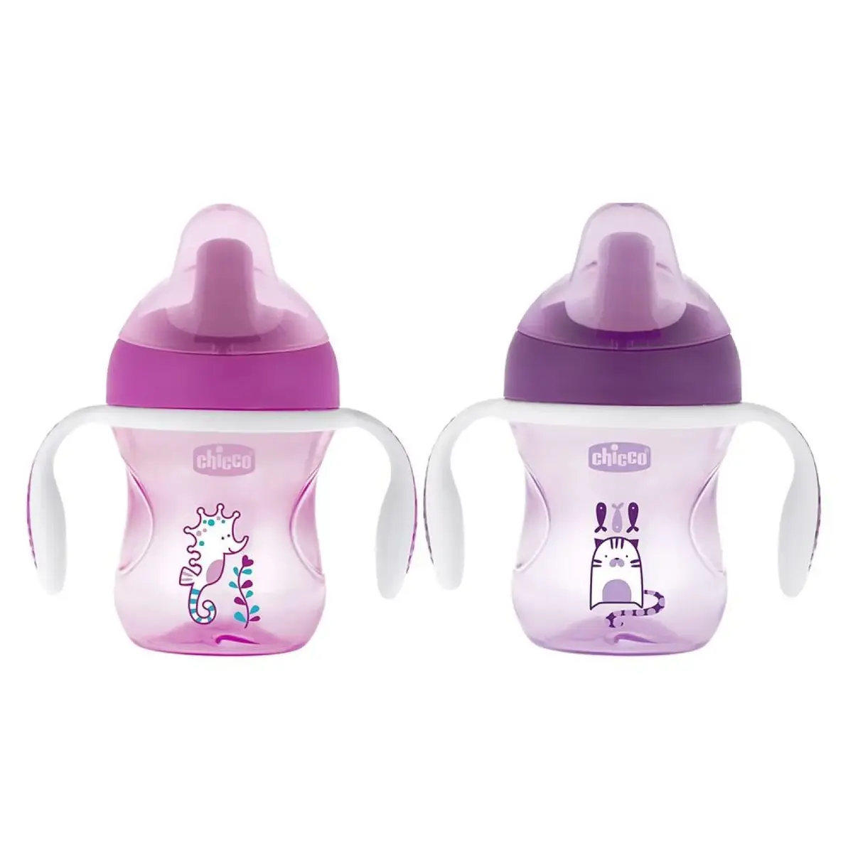 Chicco Yarı Yumuşak Uçlu Alıştırma Bardağı 6+ Ay Kız Chicco Yarı Yumuşak Uçlu Alıştırma Bardağı 6+ Ay Kız