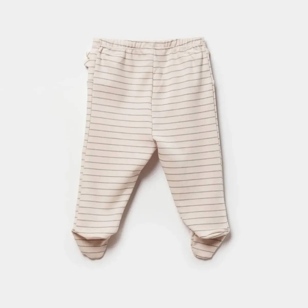 Bibaby Organik Pantolon Patikli Cool Lines Bunny Bej - Hardal