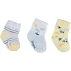 Bibaby Organik Çorap Soket 3lü Happy Fish Sarı