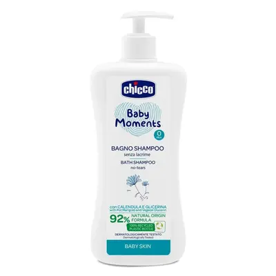 Chicco Baby Moments Doğal Göz Yakmayan Bebek Saç ve Vücut Şampuanı 500 ml