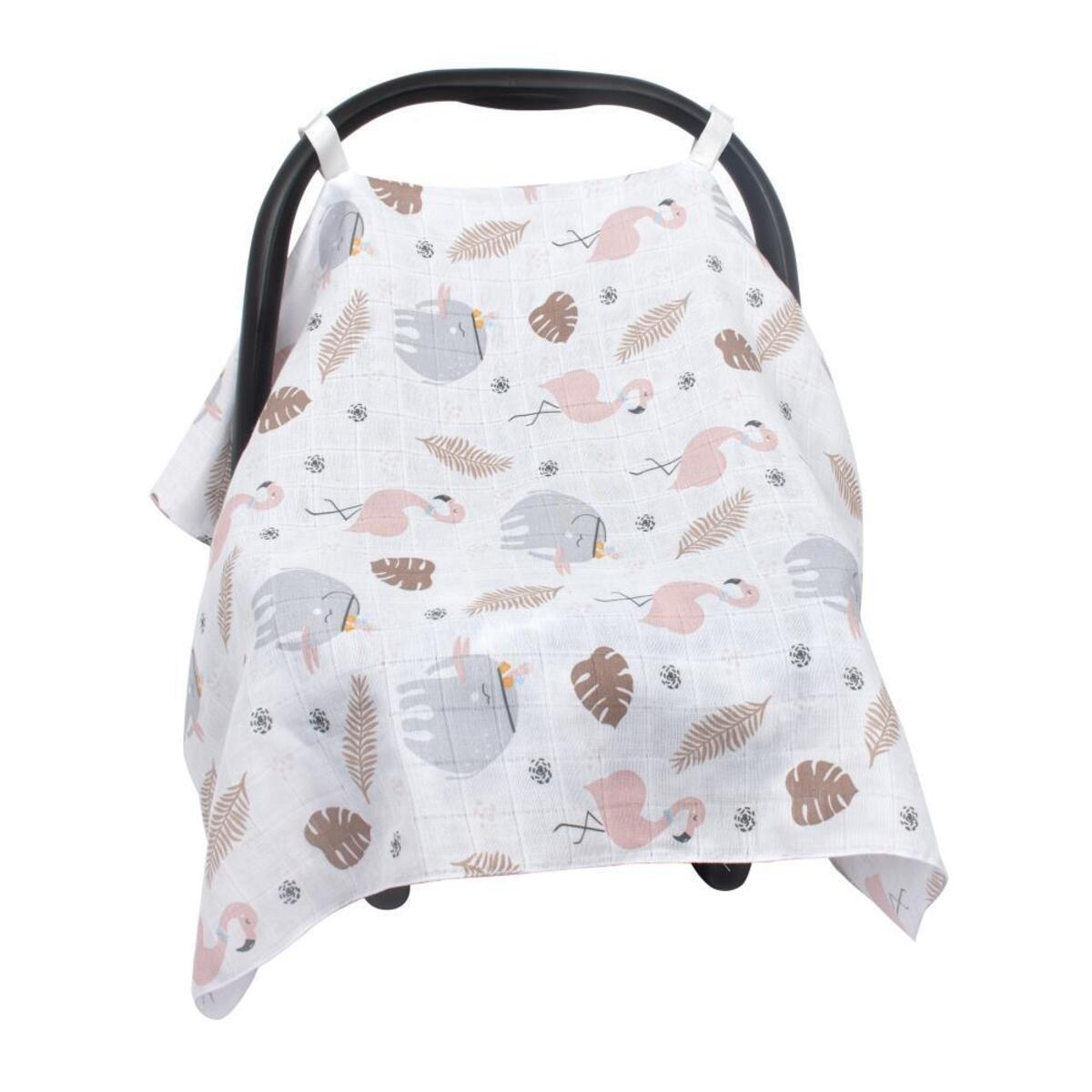 Sevi Bebe Müslin Anakucağı Örtüsü Flamingo