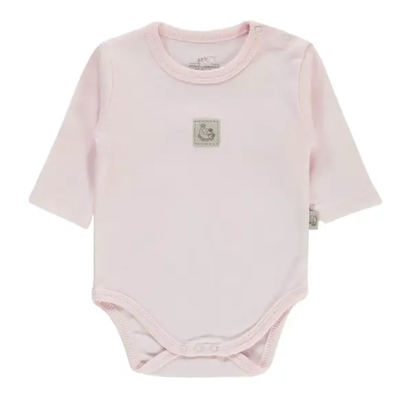 Mini Damla Body Uzun Kol Armalı Pembe