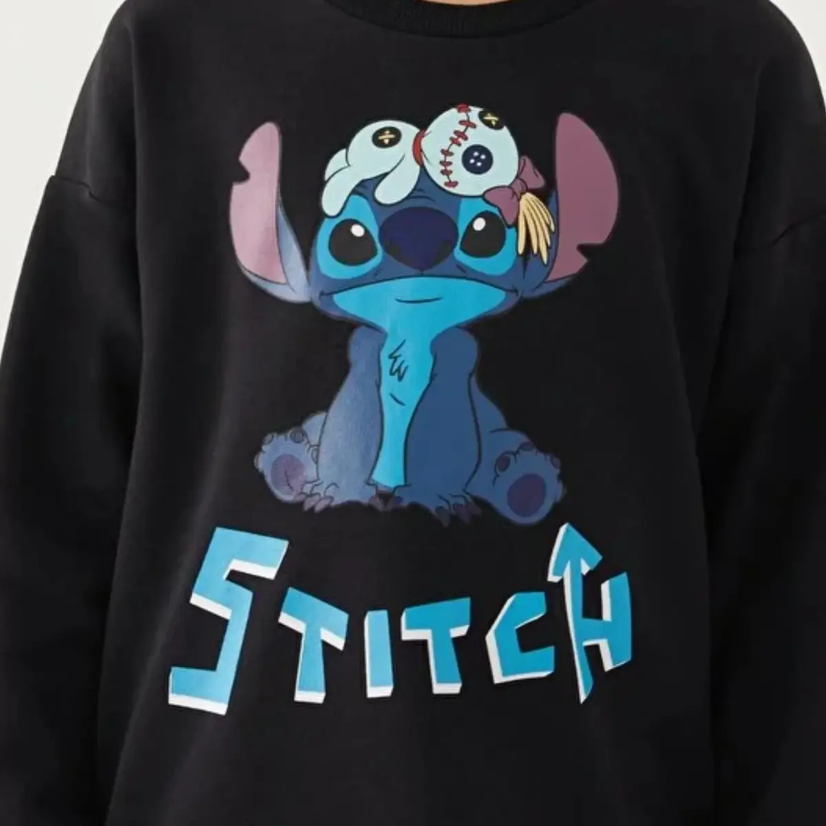 Stitch Sweatshirt Siyah