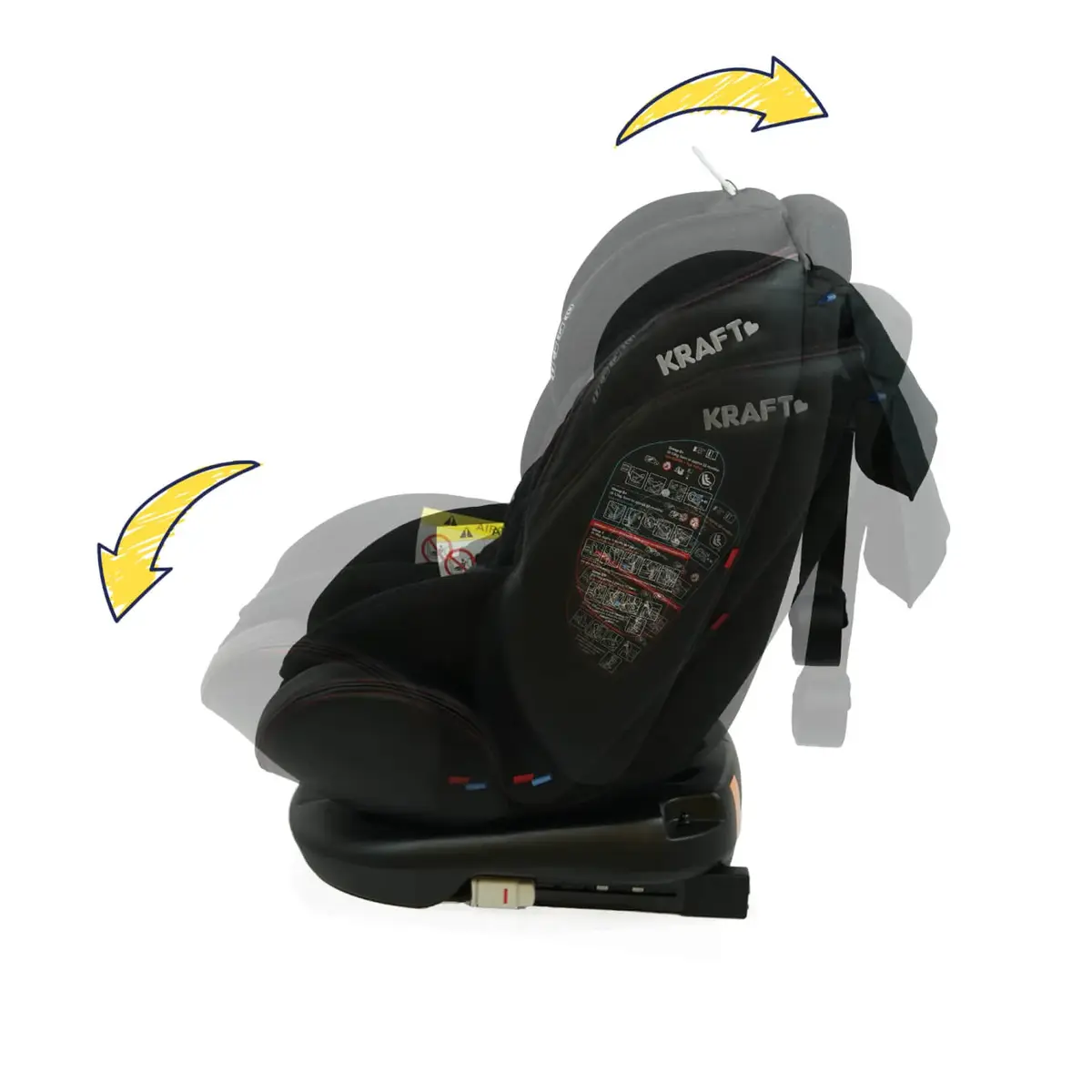 Kraft Safe Turn Oto Koltuğu 0-36 Kg Black