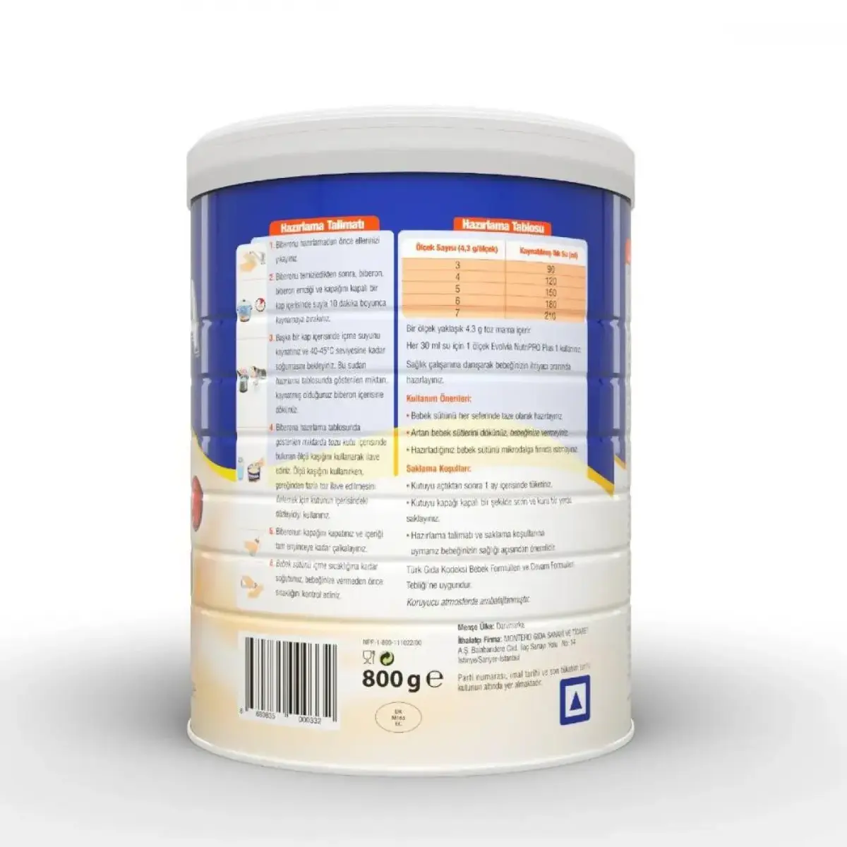 Evolvia Nutripro Plus 1 Devam Sütü 800 Gr