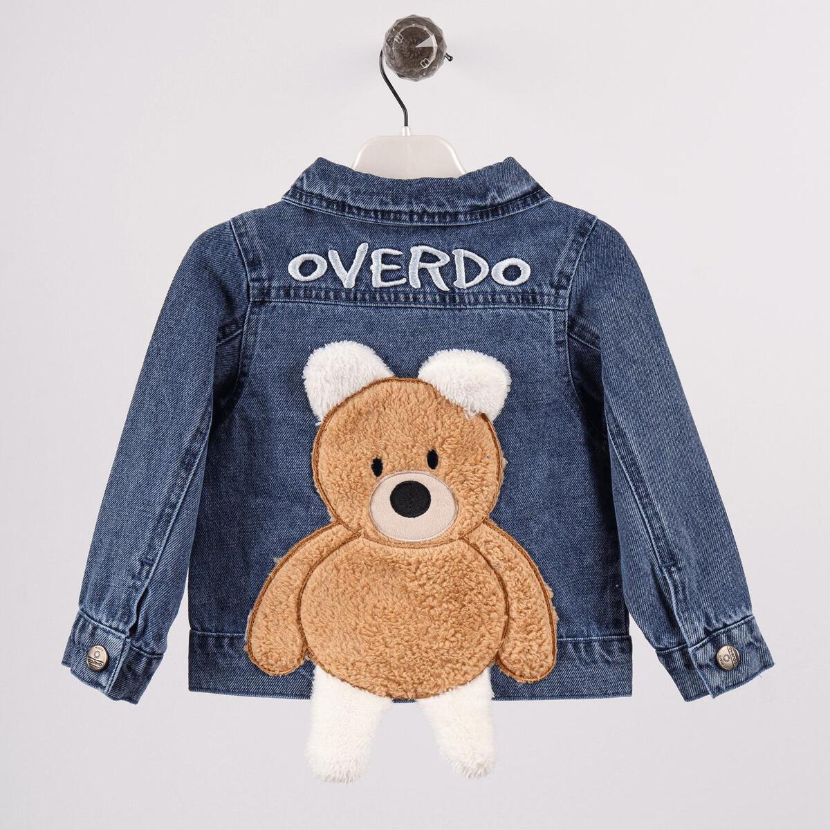 Overdo Ceket Ayıcık Nakışlı Kot