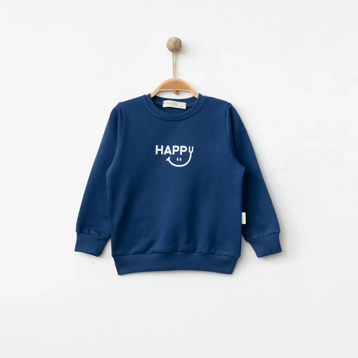 Bebolly Sweatshirt Happy Baskılı Lacivert Bebolly Sweatshirt Happy Baskılı Lacivert