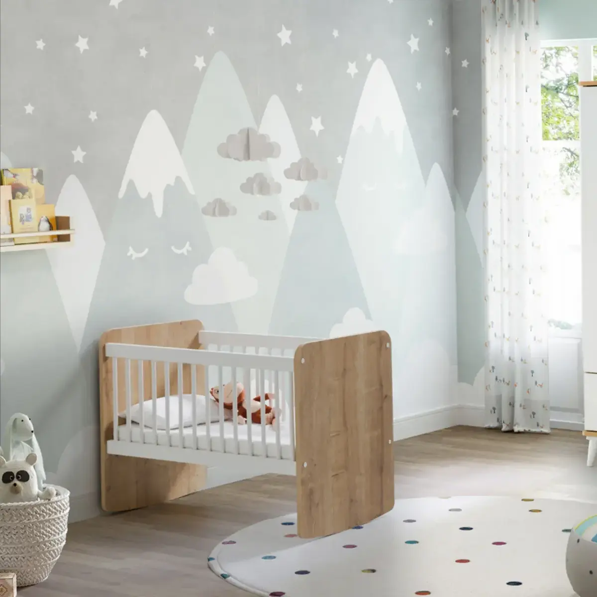 Pratik Sallanır Mini Beşik 50X90 cm Ahşap
