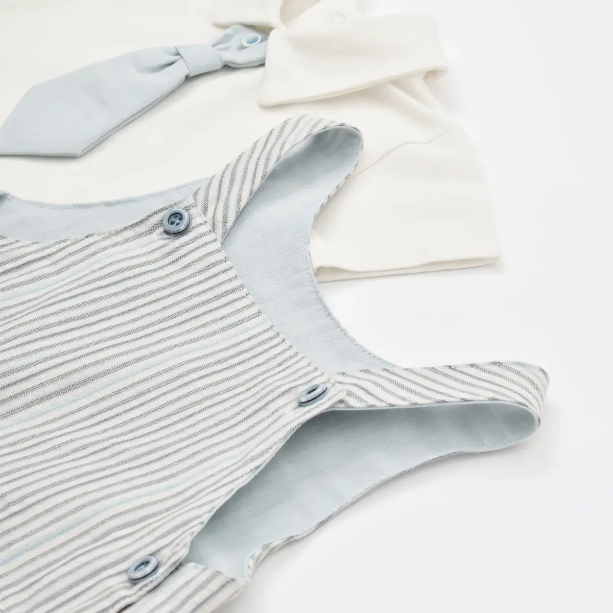 Bibaby 2li Takım Şapkalı Azur Mavi