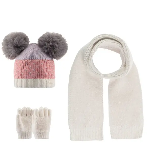 Kitti Eldiven Atkı Bere Takım Açık Pembe