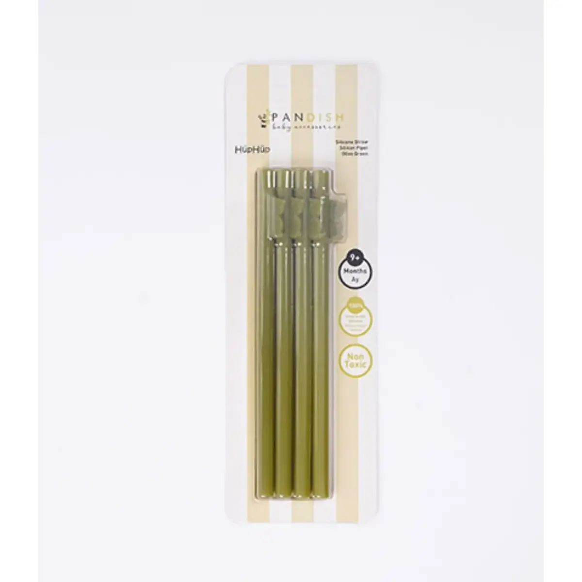 Pandish Hüphüp Silikon Pipet 4lü Yeşil