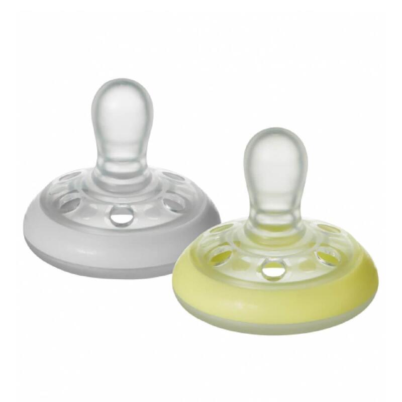 Tommee Tippee Breastlike Emzik 2li Gece 0-6 Ay Sarı - Beyaz