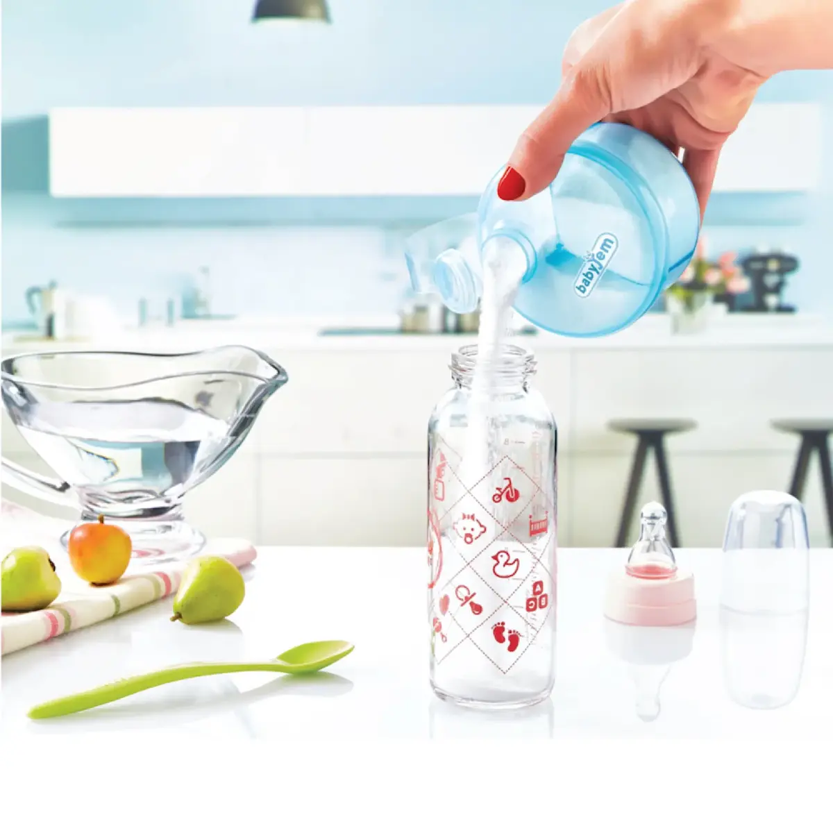 Babyjem Toz Mama Saklama Kabı Beyaz