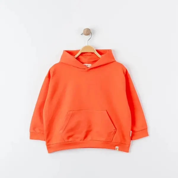 Tiffany Sweatshirt Kapüşonlu Oversize Theme Mercan