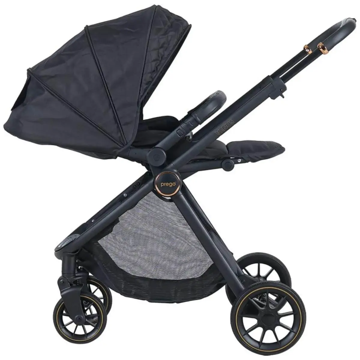 Prego 2028 Venüs Travel Sistem Bebek Arabası Siyah