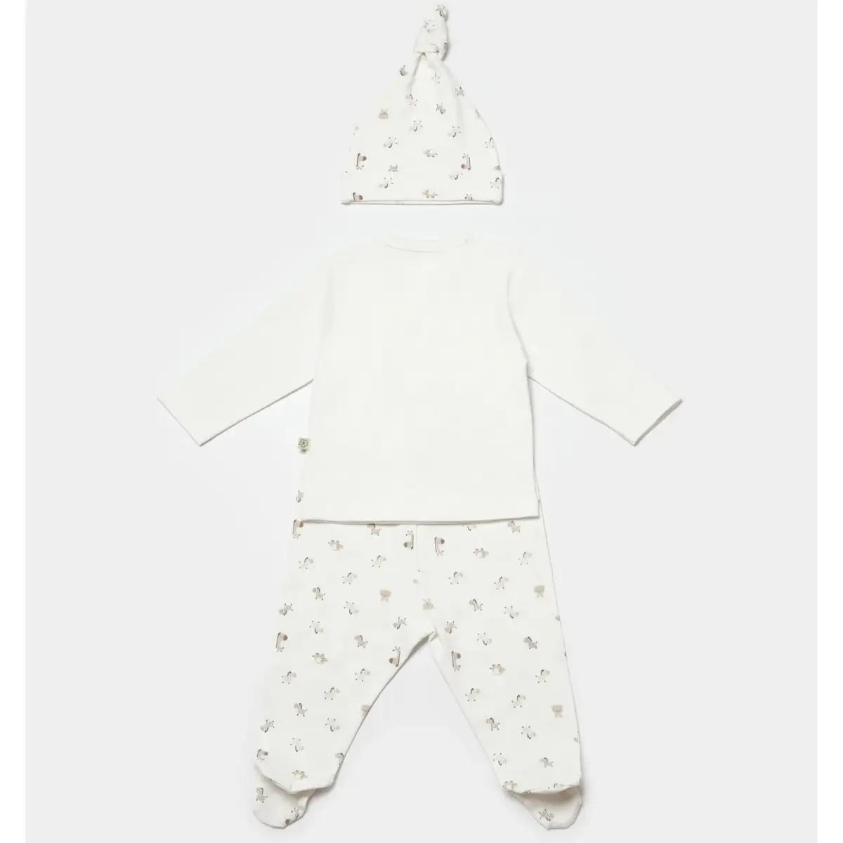 Bibaby Organik Külot 3lü Sweet Friends Ekru