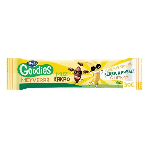 Hero Baby Goodies Meyve Barı Muz Kakao 30 gr