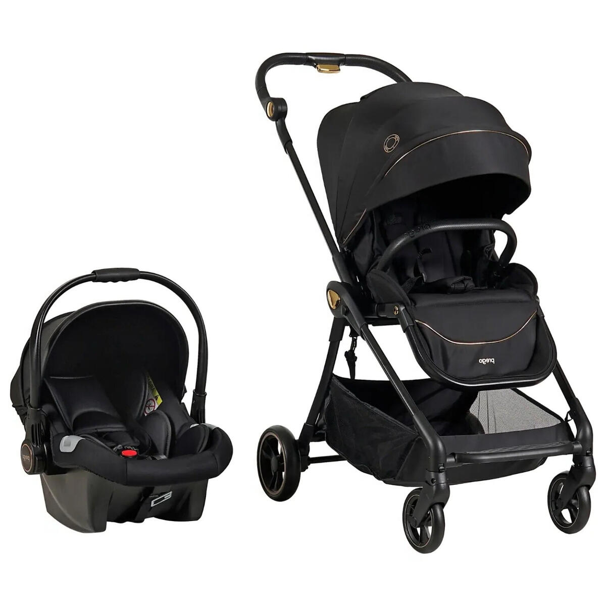 Prego 2232 Toronto Plus Travel Sistem Bebek Arabası Siyah