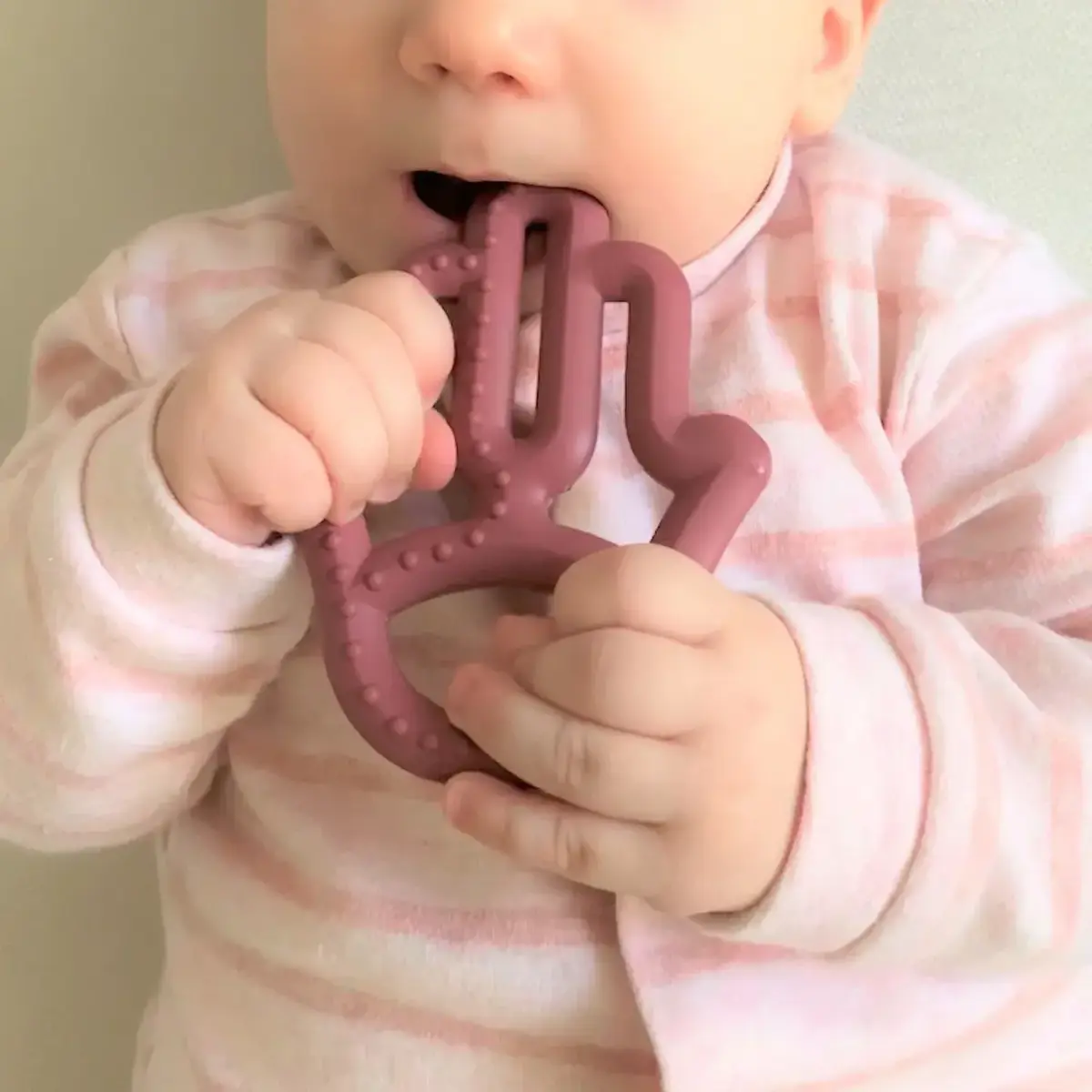 OiOi Annenin Eli Diş Kaşıyıcı 3+ Ay Pinky Pink