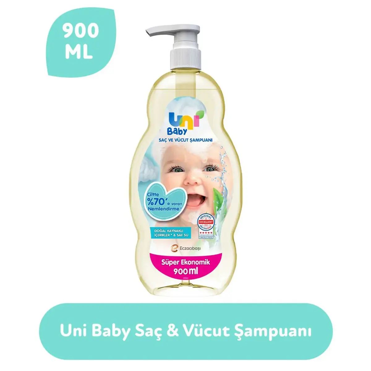 Uni Baby Şeffaf Bebek Şampuanı 900 ml Uni Baby Şeffaf Bebek Şampuanı 900 ml