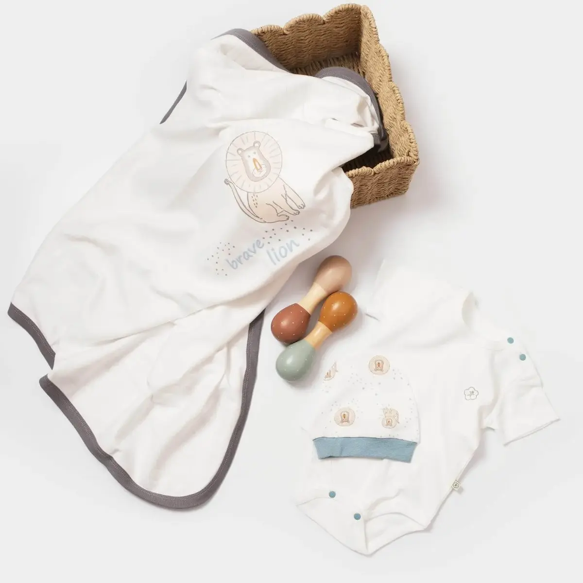 Bibaby Organik Hastane Çıkışı 10lu Brave Lion Ekru - Turkuaz