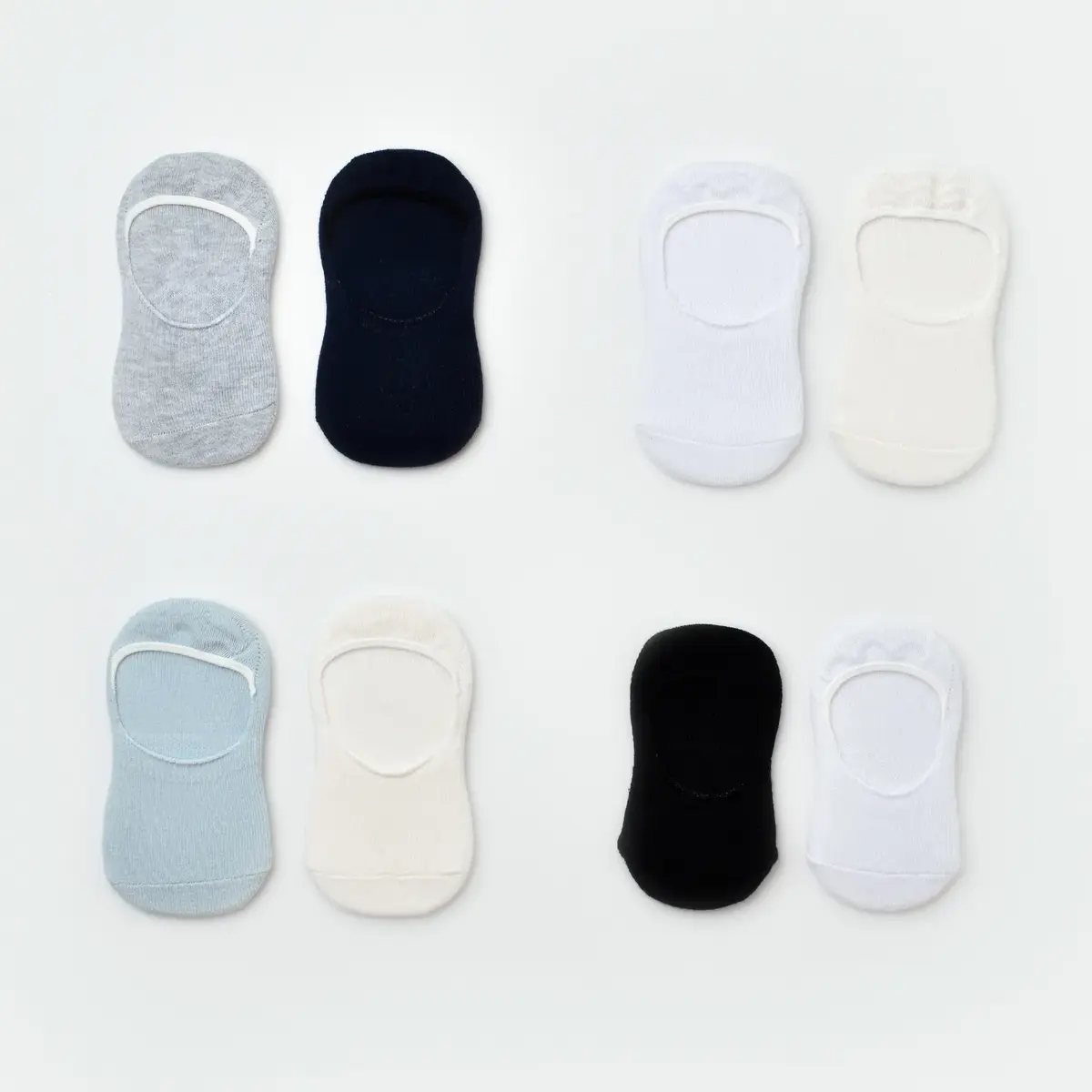 Bibaby Organik Babet Çorap 2li Basic Lacivert - Gri