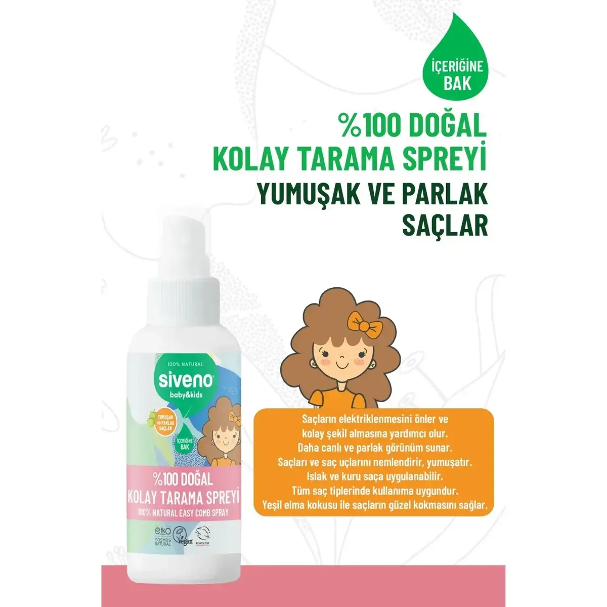 Siveno %100 Doğal Bebek Kolay Tarama Spreyi 100ml
