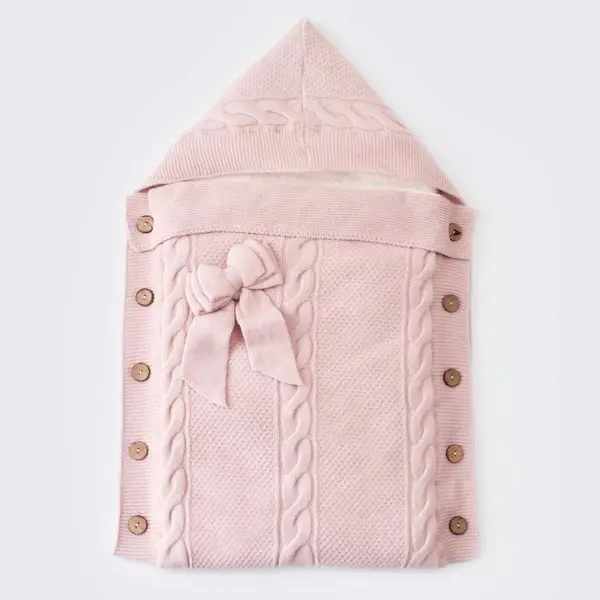Bibaby Kundak Triko Fiyonklu Pembe