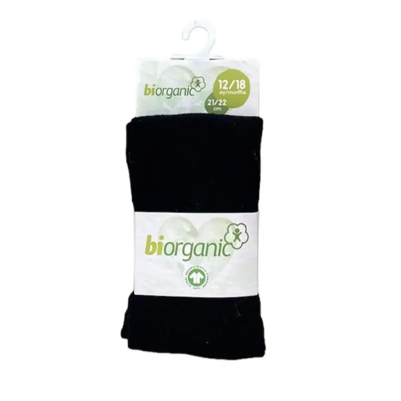 Bibaby Organik Çorap Külotlu Basic Dark Siyah